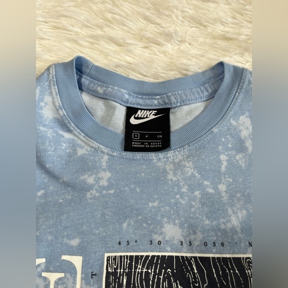 Nike | Athletic Department 1972 Elevation Map Blue Tie Dye T-Shirt - Picture 4 of 7